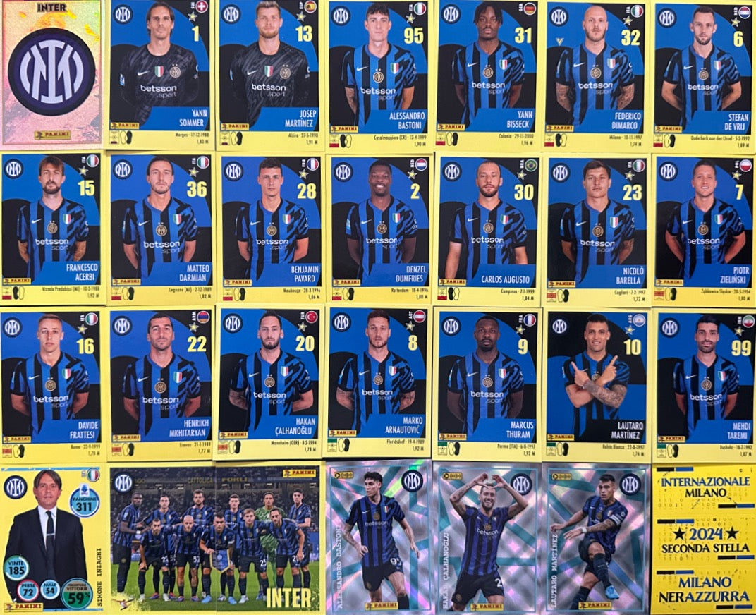 Calciatori Panini 2024/25 - Scegli Squadra Completa Juventus Inter Milan