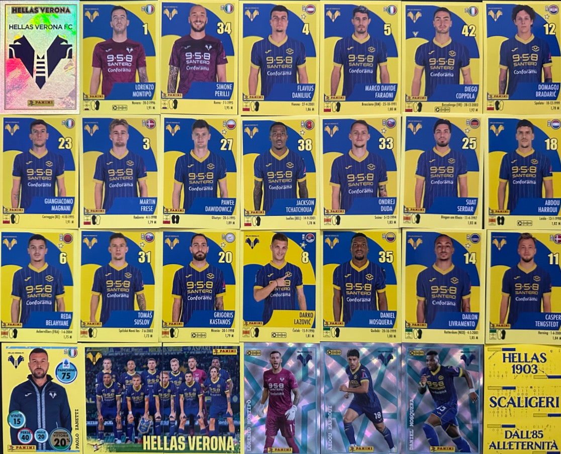 Calciatori Panini 2024/25 - Scegli Squadra Completa Juventus Inter Milan