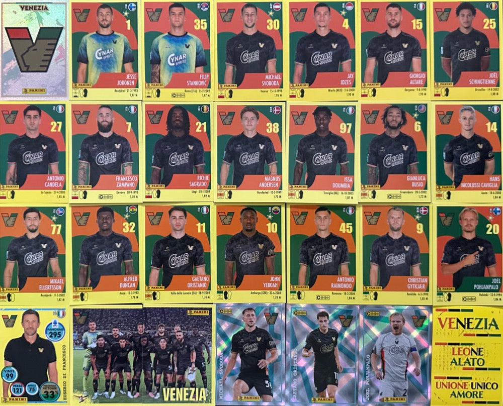 Calciatori Panini 2024/25 - Scegli Squadra Completa Juventus Inter Milan