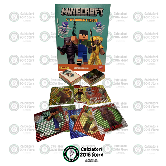 Minecraft 2026 Panini - Album + Set Completo 240 Figurine + 8 Block Card Limited