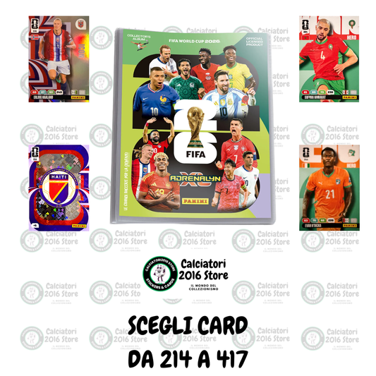 Adrenalyn Xl FIFA World Cup 2026 - Scegli Card da 214 a 417
