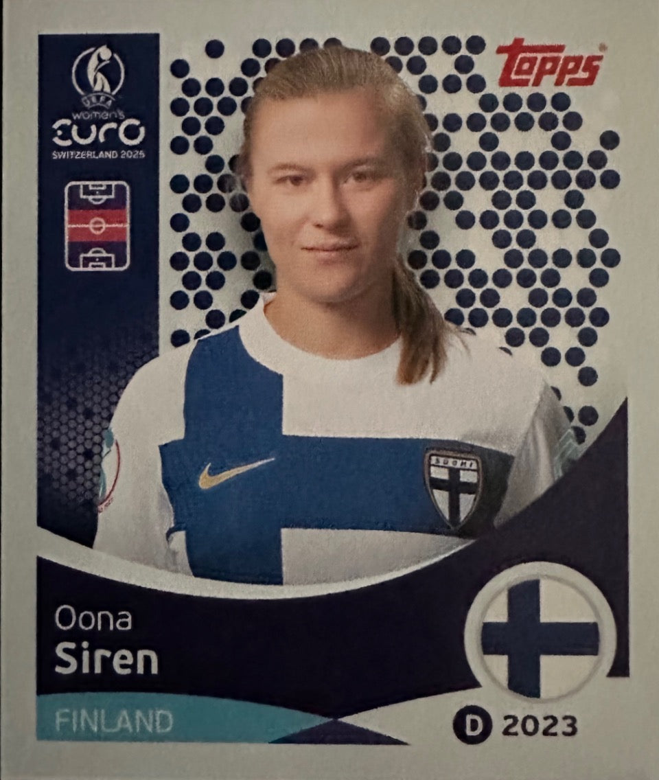 Women's Euro 2025 Switzerland - Scegli figurina da 1 a 100