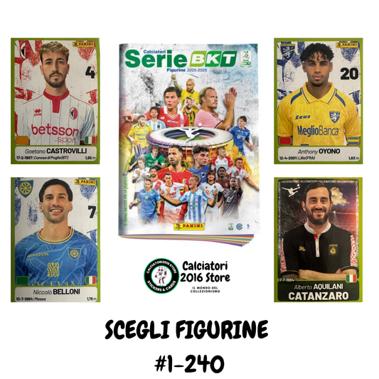 Serie BKT Panini 2025/26 - Scegli figurina da 1 a 240