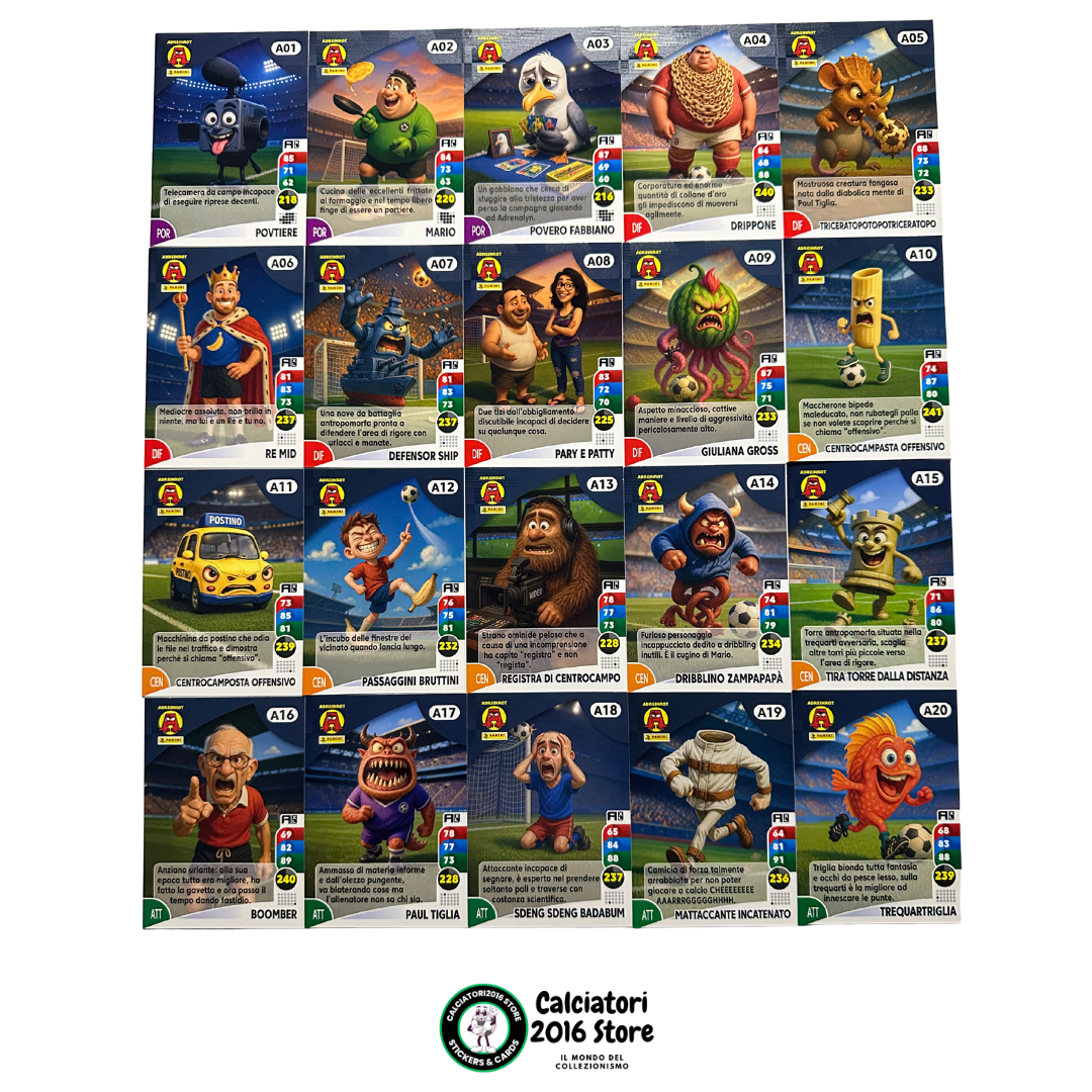 Adreinrot Calciatori Adrenalyn XL 2025/26 - Set completo 20 Card