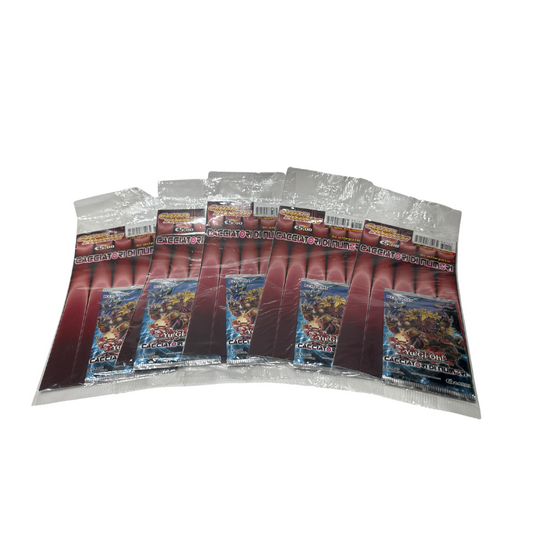 5 Bustine sigillate card Yu-gi-oh Cacciatori di numeri