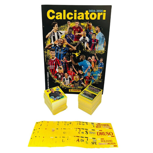 Calciatori Panini 2024/25 - Album vuoto + Set completo 721 Figurine + 40 Slogan