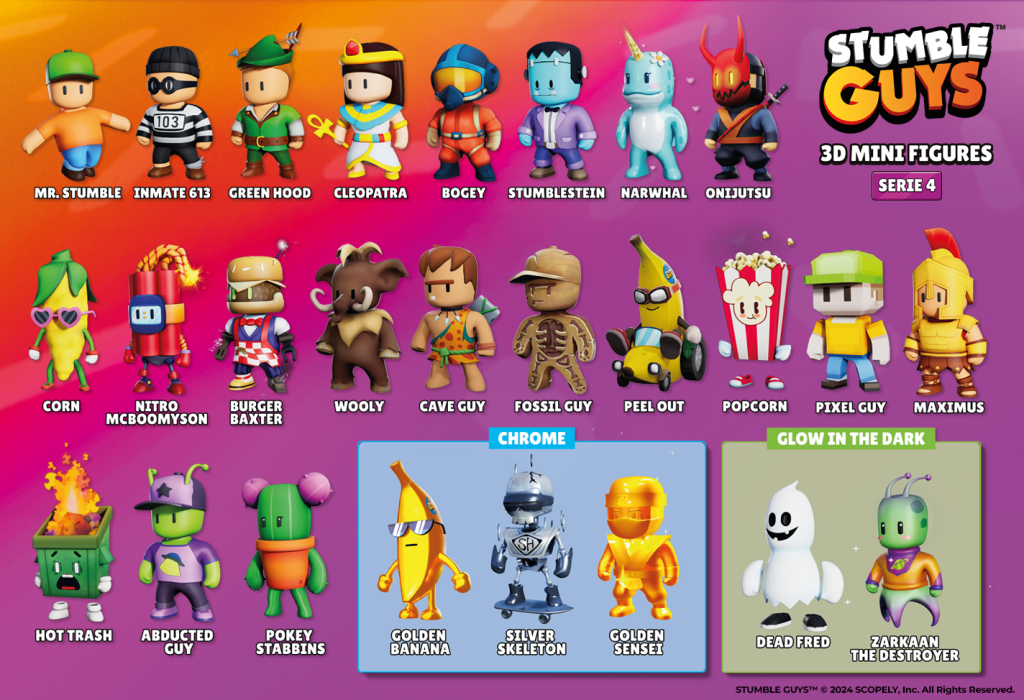 Stumble Guys 3D Mini Figures Serie 4 - Scegli Personaggio