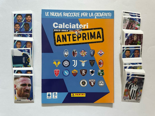 Calciatori Anteprima 2022/23 Panini - Album vuoto + Lotto 206 Figurine diverse