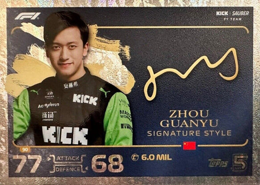 Turbo Attax 2024 Formula 1 Topps - N.90 Zhou Guanyu Signature Style