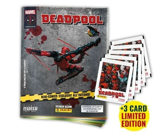 Deadpool 2024 Panini - Starter Pack Album + 5 Bustine  + 3 Card Limited