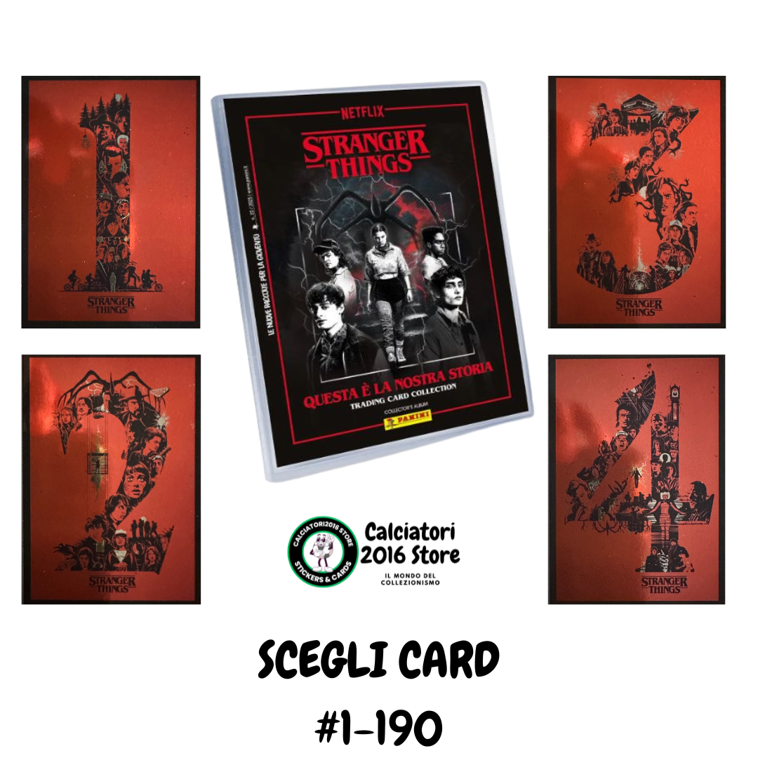 Stranger Things Panini Netflix 2025 Trading Card - Card a Scelta 1-190