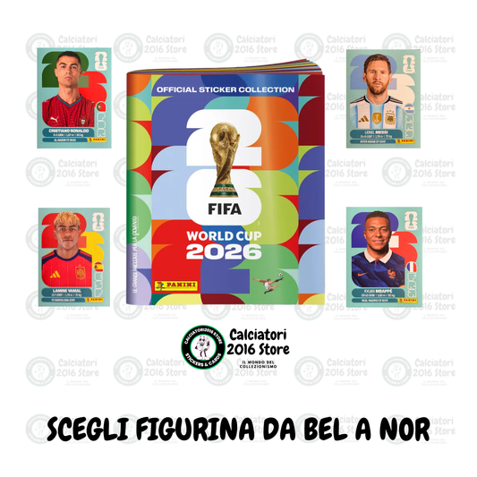 World Cup 2026 Panini - Scegli figurina da - BEL a NOR