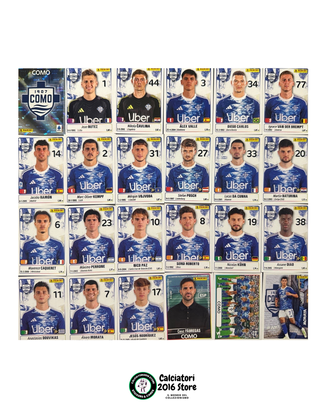 Calciatori Panini 2025 -26 - squadre complete a scelta