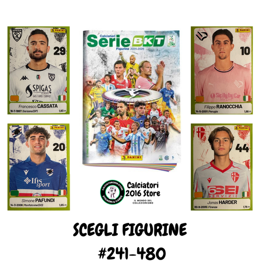 Serie BKT Panini 2025/26 - Scegli figurina da 241 a 480