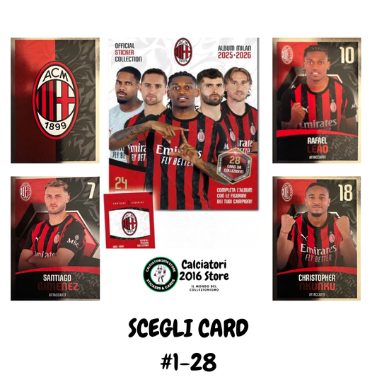Milan Euro Publishing 2025/26 - Scegli Card da M1 a M28