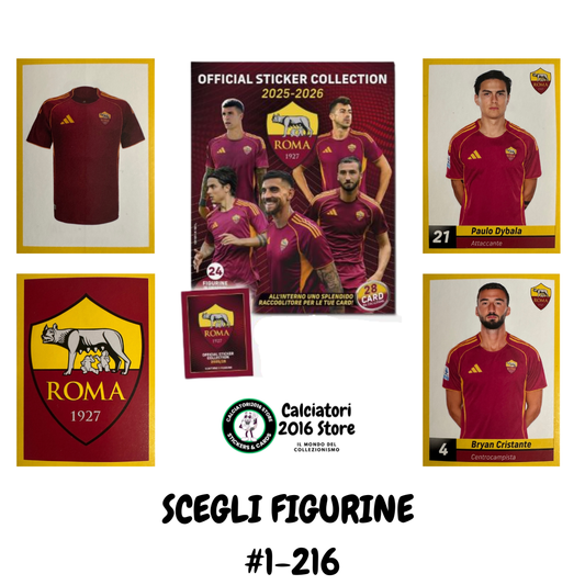 Roma Euro Publishing 2025/26 - Scegli figurina da 1 a 216