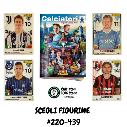 Calciatori Panini 2025/26 - Scegli figurina da 220 a 439