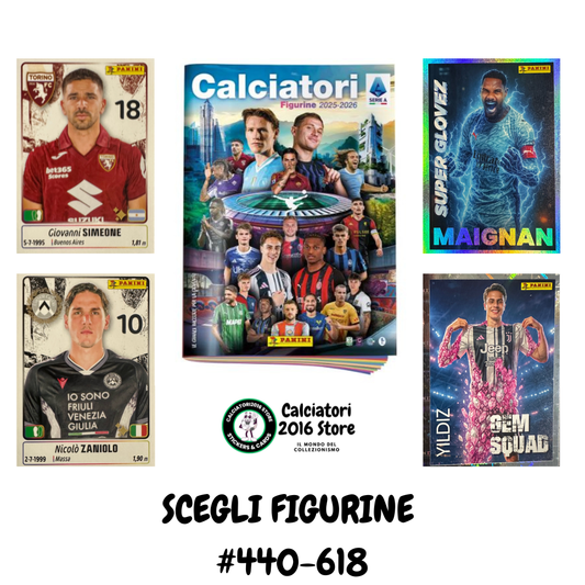Calciatori Panini 2025/26 - Scegli figurina da 440 a 618