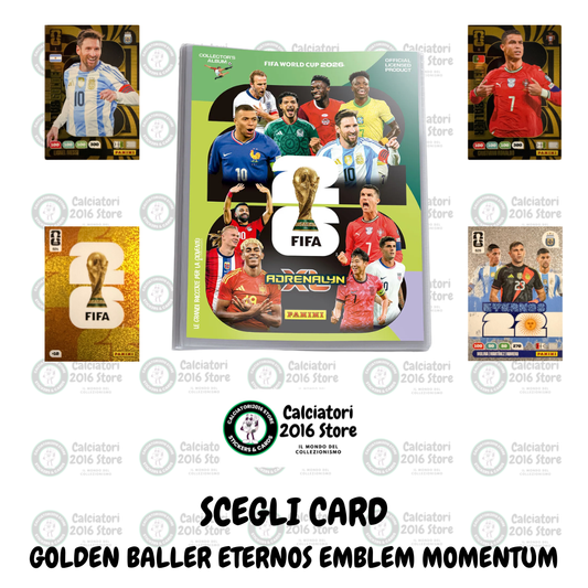 Adrenalyn Xl FIFA World Cup 2026 - Scegli Golden Baller Emblem Eternos