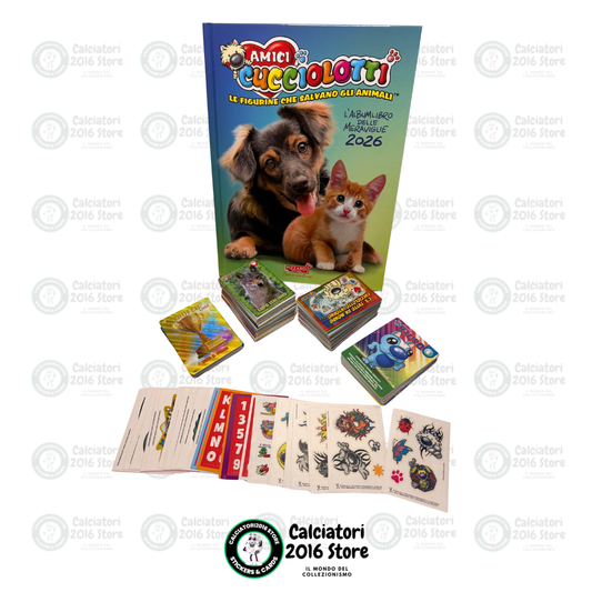 Amici cucciolotti 2026 - Album libro + set completo figurine & card