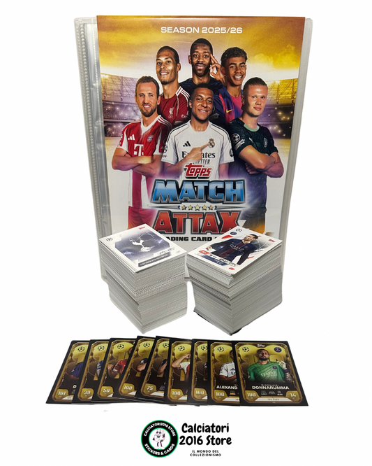 Topps Match Attax 2025/26 Champions League - Raccoglitore + Set Completo 470 Card