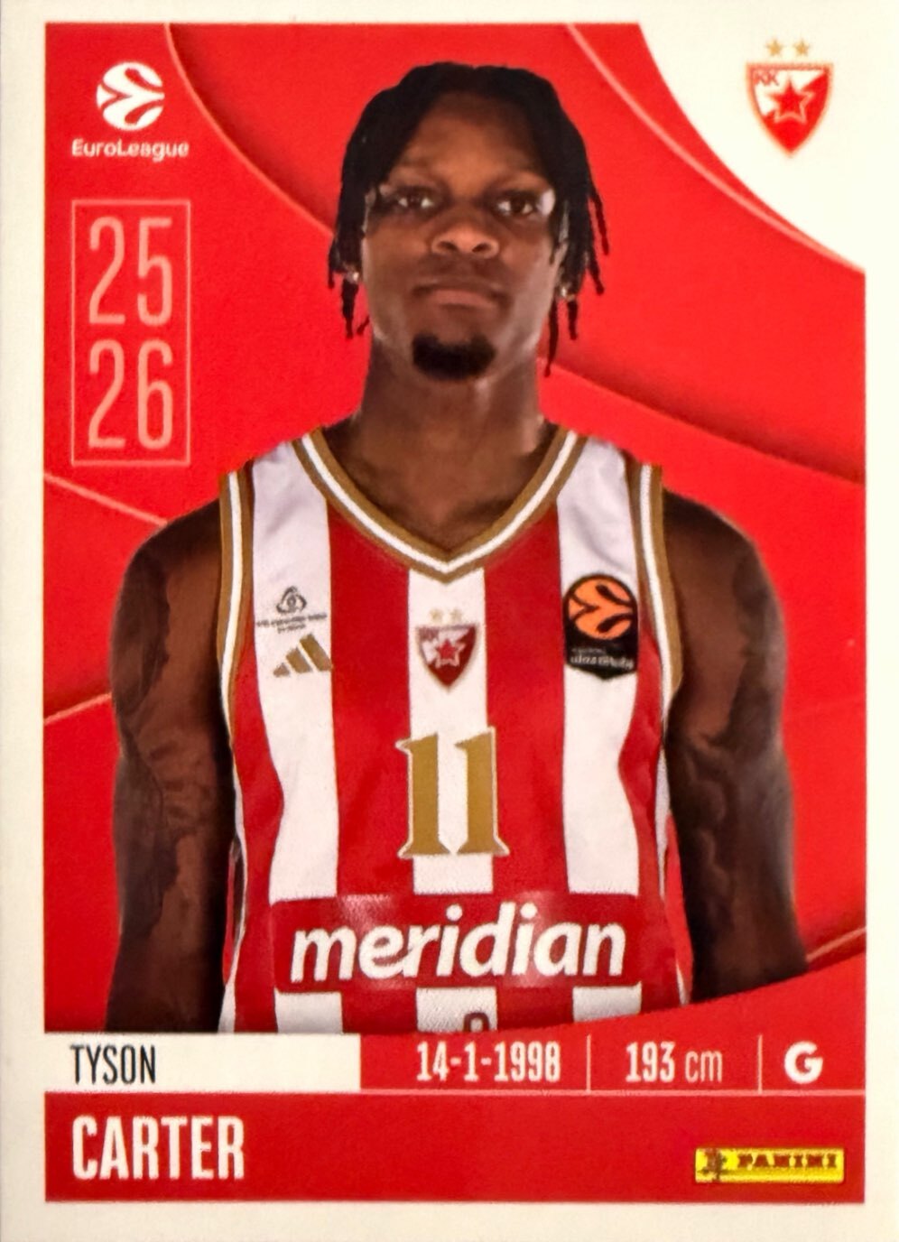 EuroLeague 2025/26 Panini - Scegli figurina da da 1 a 230