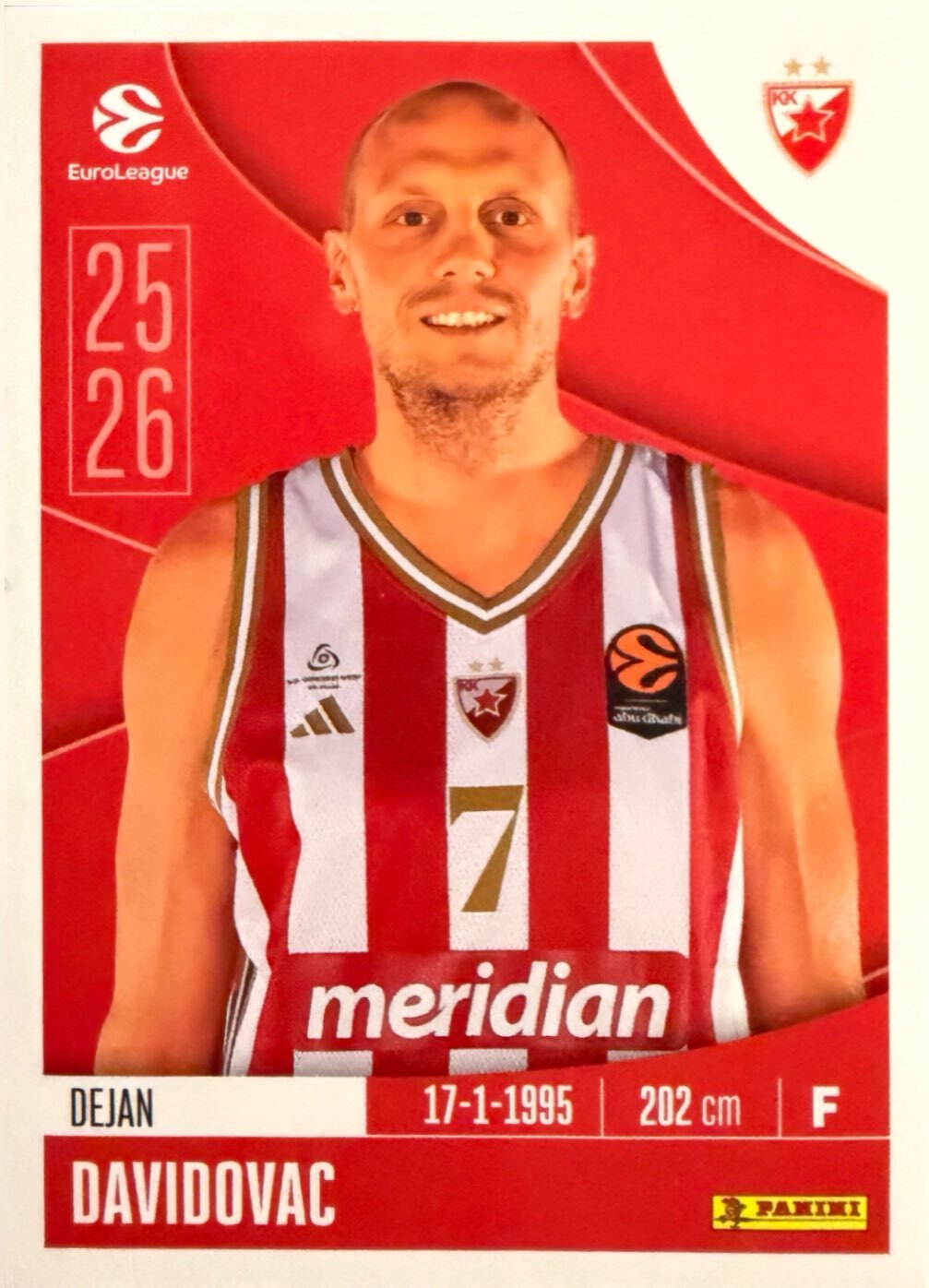EuroLeague 2025/26 Panini - Scegli figurina da da 1 a 230