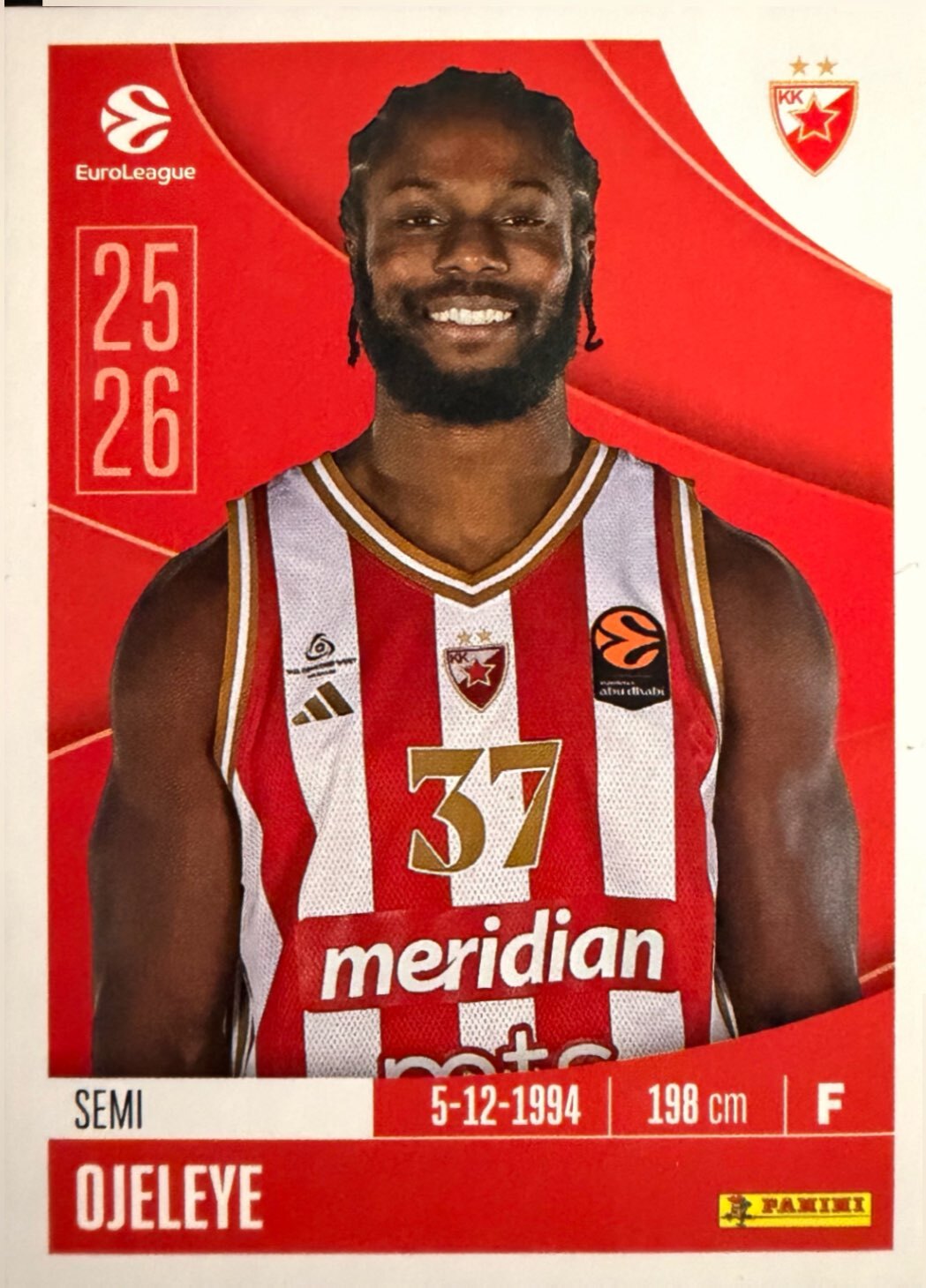 EuroLeague 2025/26 Panini - Scegli figurina da da 1 a 230
