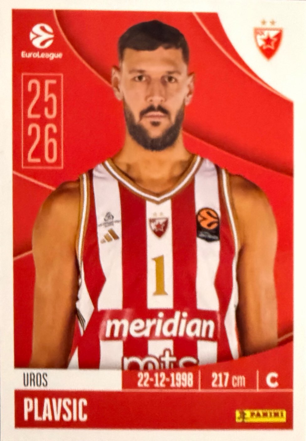EuroLeague 2025/26 Panini - Scegli figurina da da 1 a 230