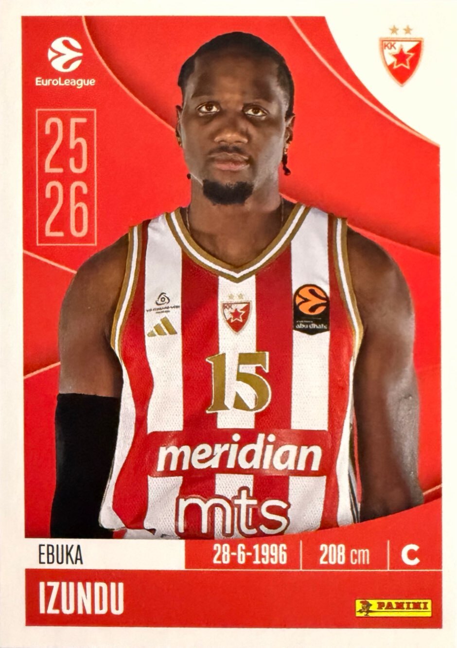 EuroLeague 2025/26 Panini - Scegli figurina da da 1 a 230