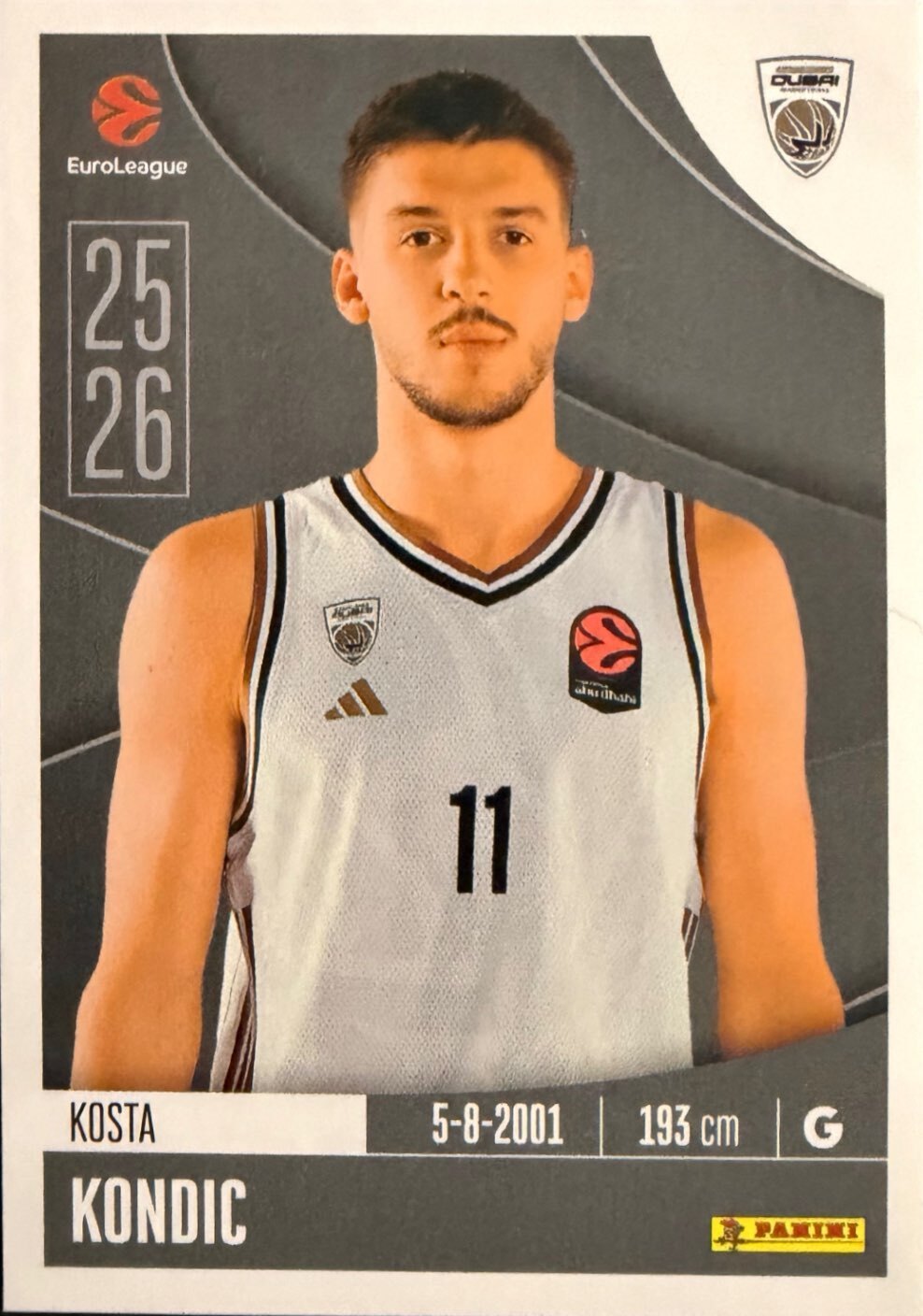 EuroLeague 2025/26 Panini - Scegli figurina da da 1 a 230