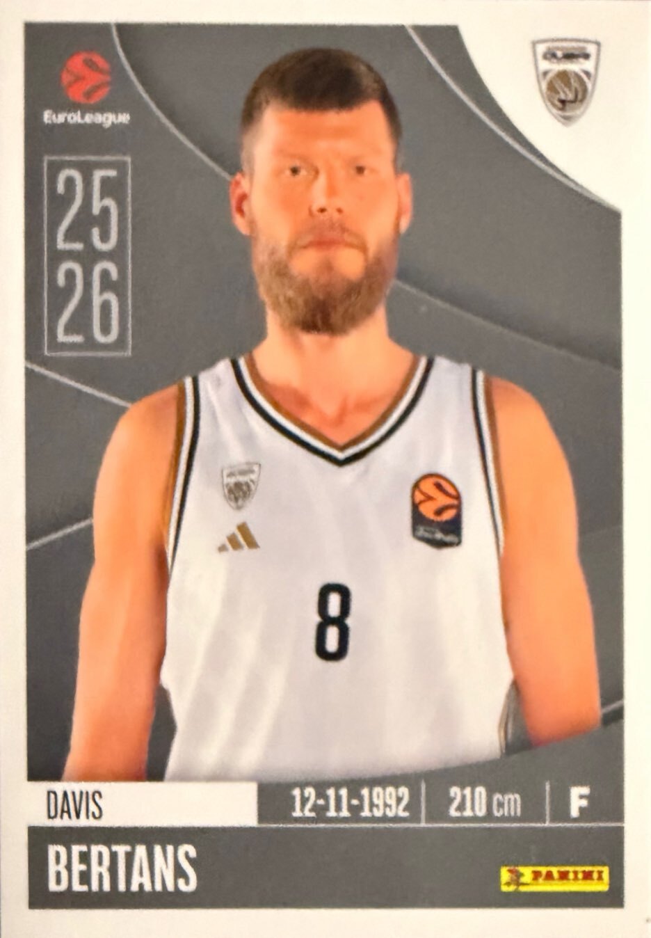 EuroLeague 2025/26 Panini - Scegli figurina da da 1 a 230