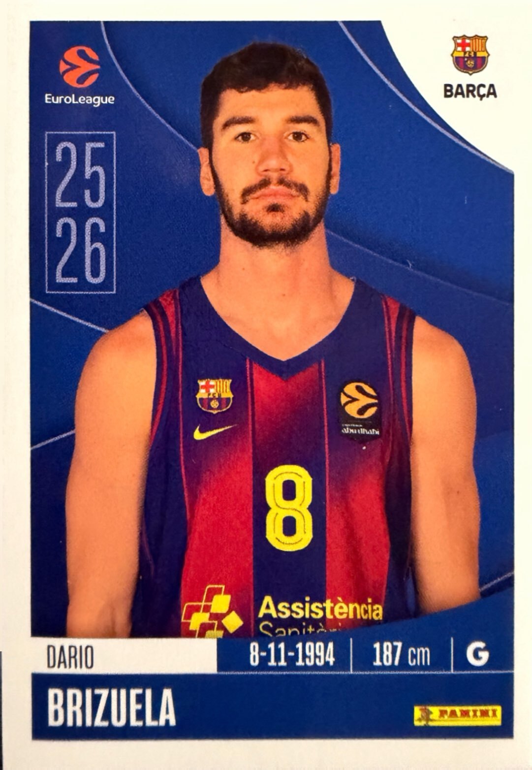 EuroLeague 2025/26 Panini - Scegli figurina da da 1 a 230
