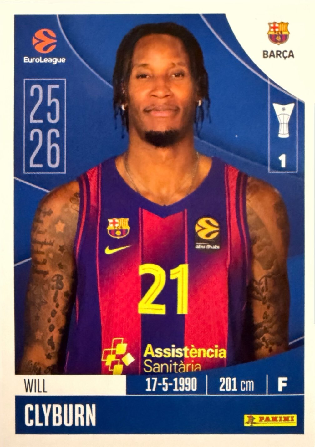 EuroLeague 2025/26 Panini - Scegli figurina da da 1 a 230