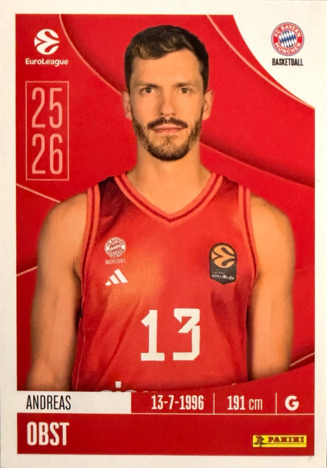 EuroLeague 2025/26 Panini - Scegli figurina da da 1 a 230