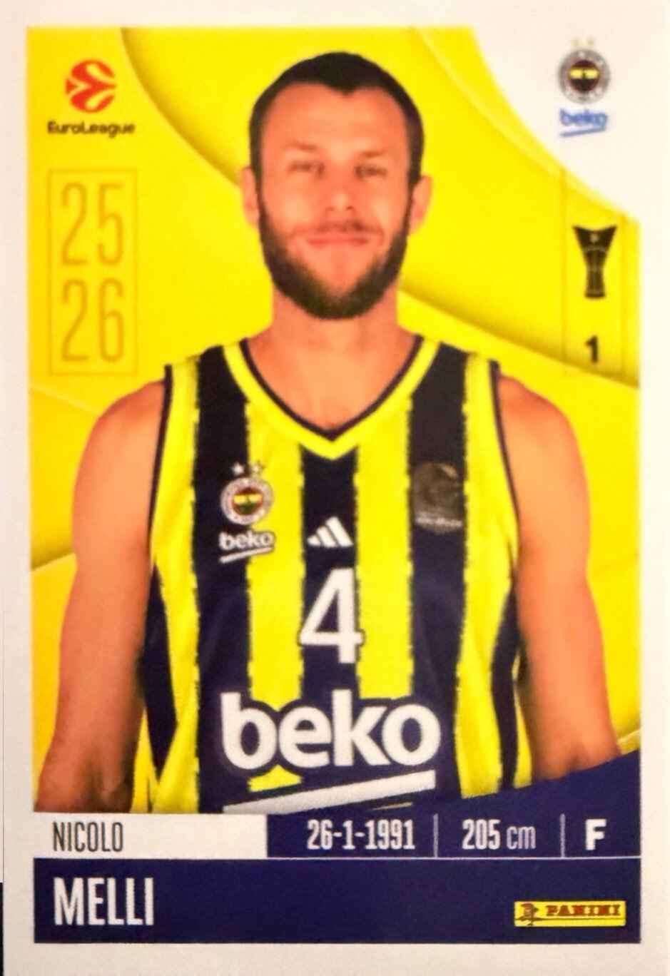 EuroLeague 2025/26 Panini - Scegli figurina da da 1 a 230