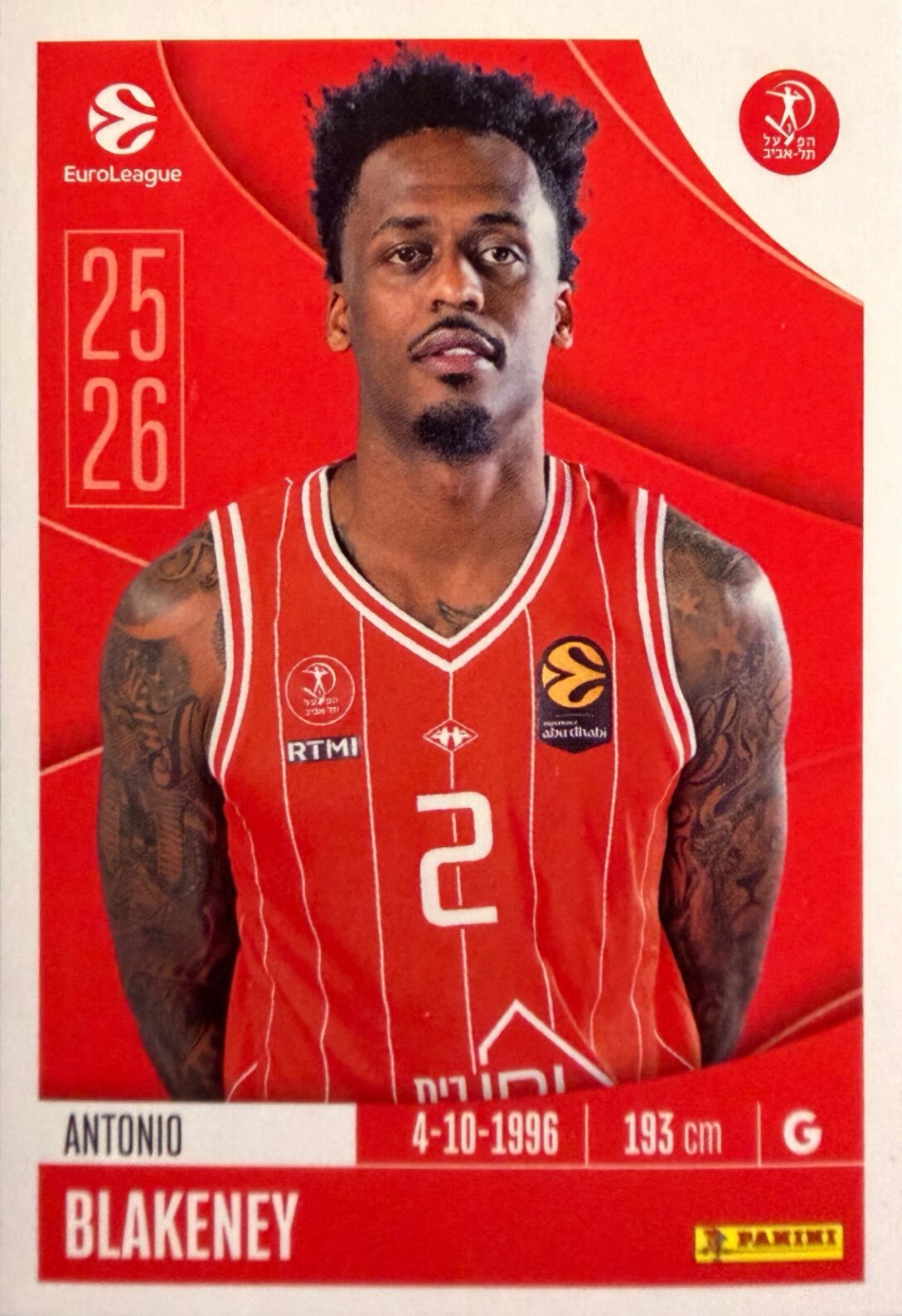 EuroLeague 2025/26 Panini - Scegli figurina da da 1 a 230