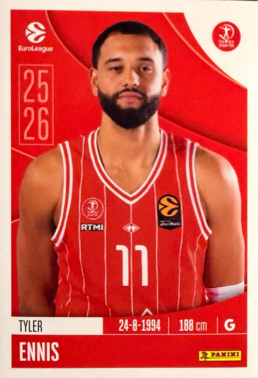 EuroLeague 2025/26 Panini - Scegli figurina da da 1 a 230