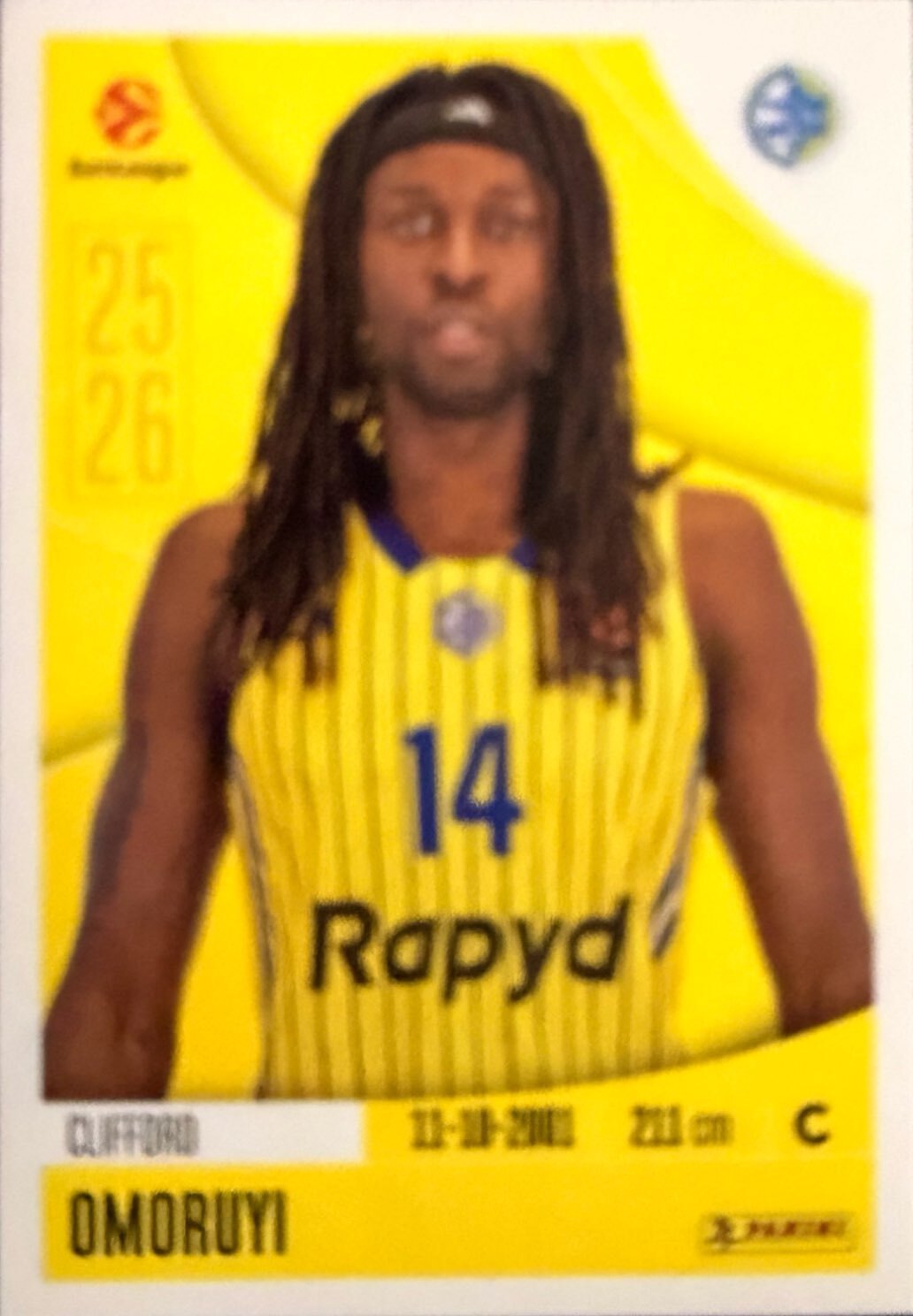 EuroLeague 2025/26 Panini - Scegli figurina da 231 a 448