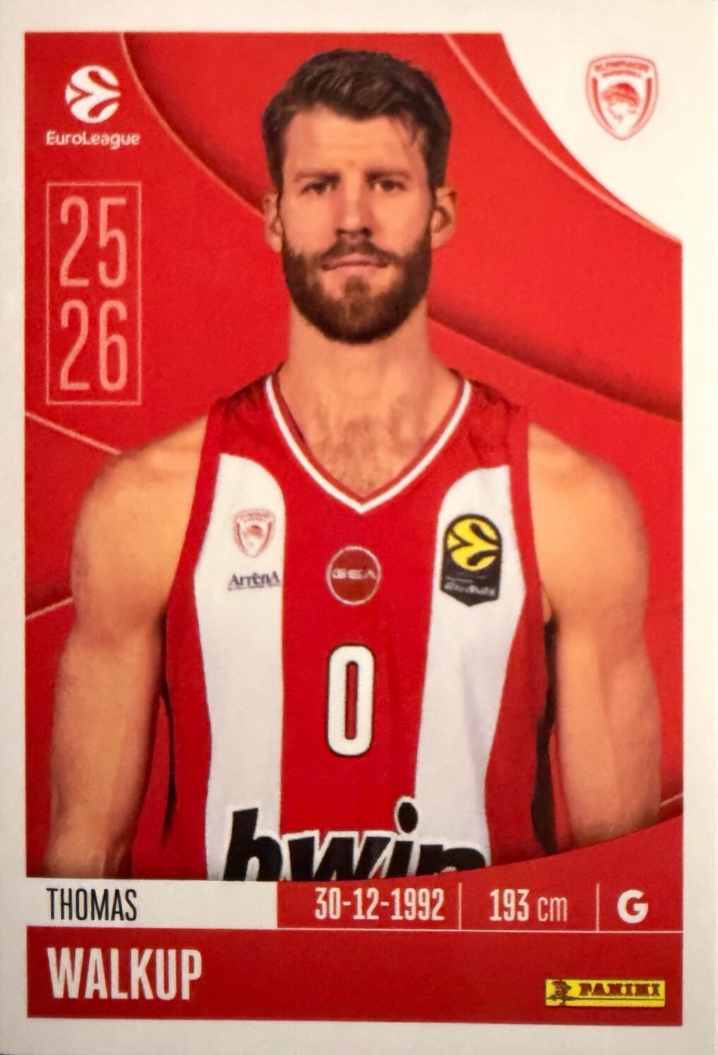 EuroLeague 2025/26 Panini - Scegli figurina da 231 a 448