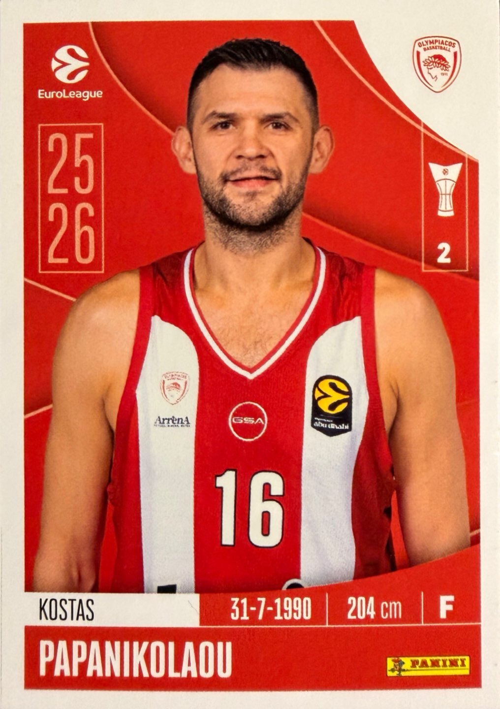 EuroLeague 2025/26 Panini - Scegli figurina da 231 a 448
