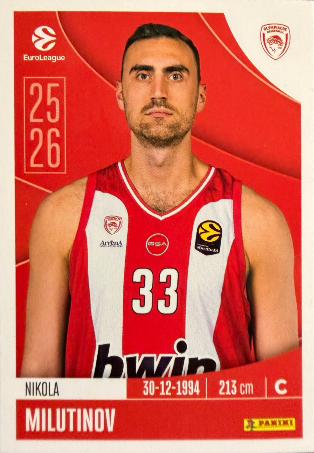 EuroLeague 2025/26 Panini - Scegli figurina da 231 a 448