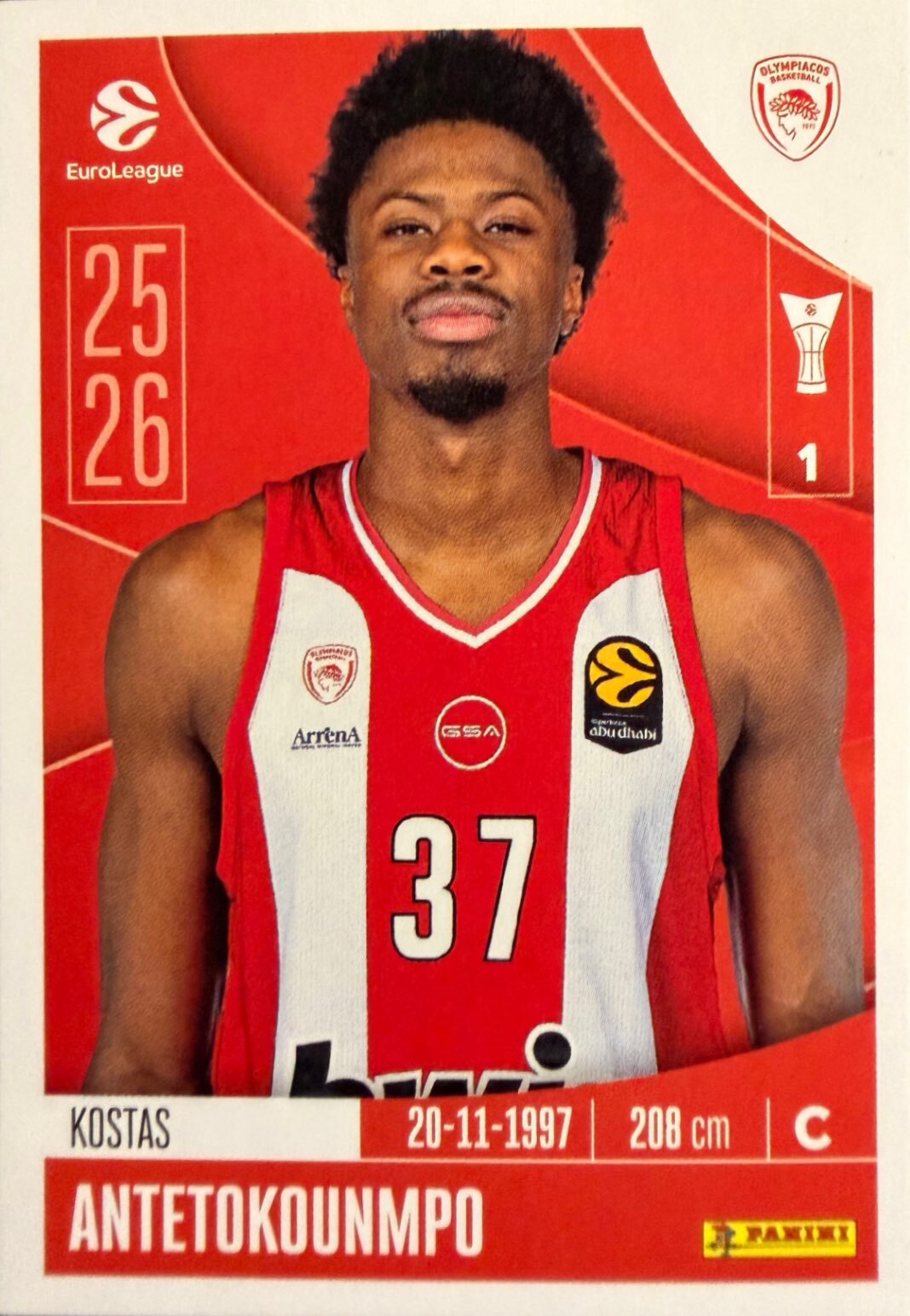 EuroLeague 2025/26 Panini - Scegli figurina da 231 a 448