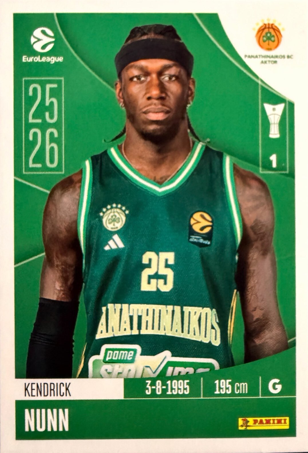EuroLeague 2025/26 Panini - Scegli figurina da 231 a 448