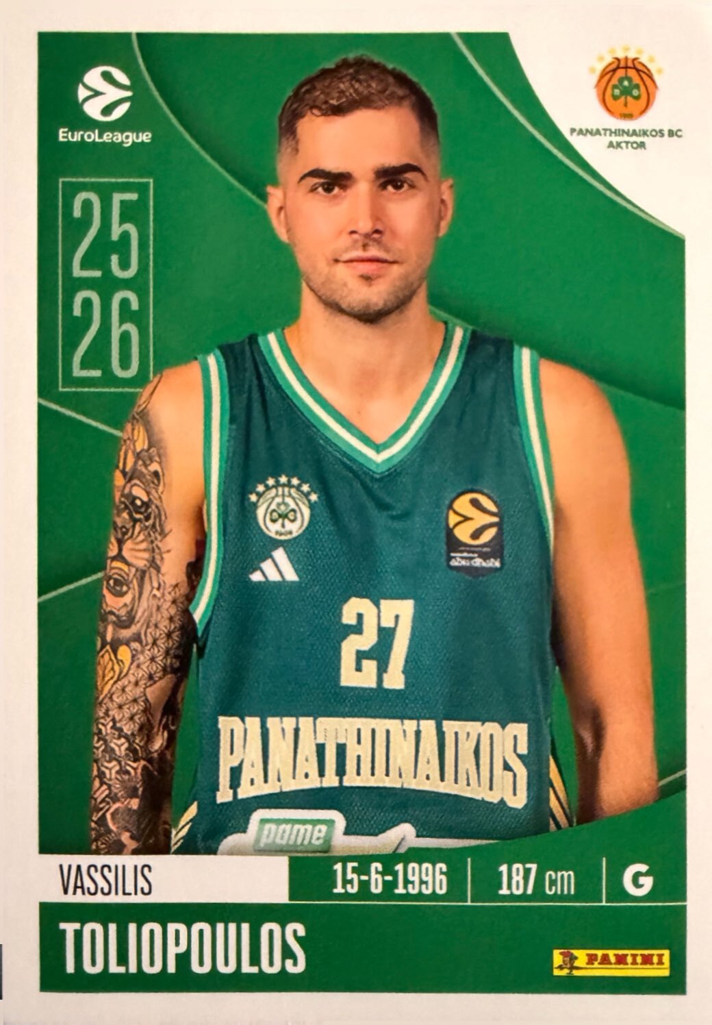 EuroLeague 2025/26 Panini - Scegli figurina da 231 a 448