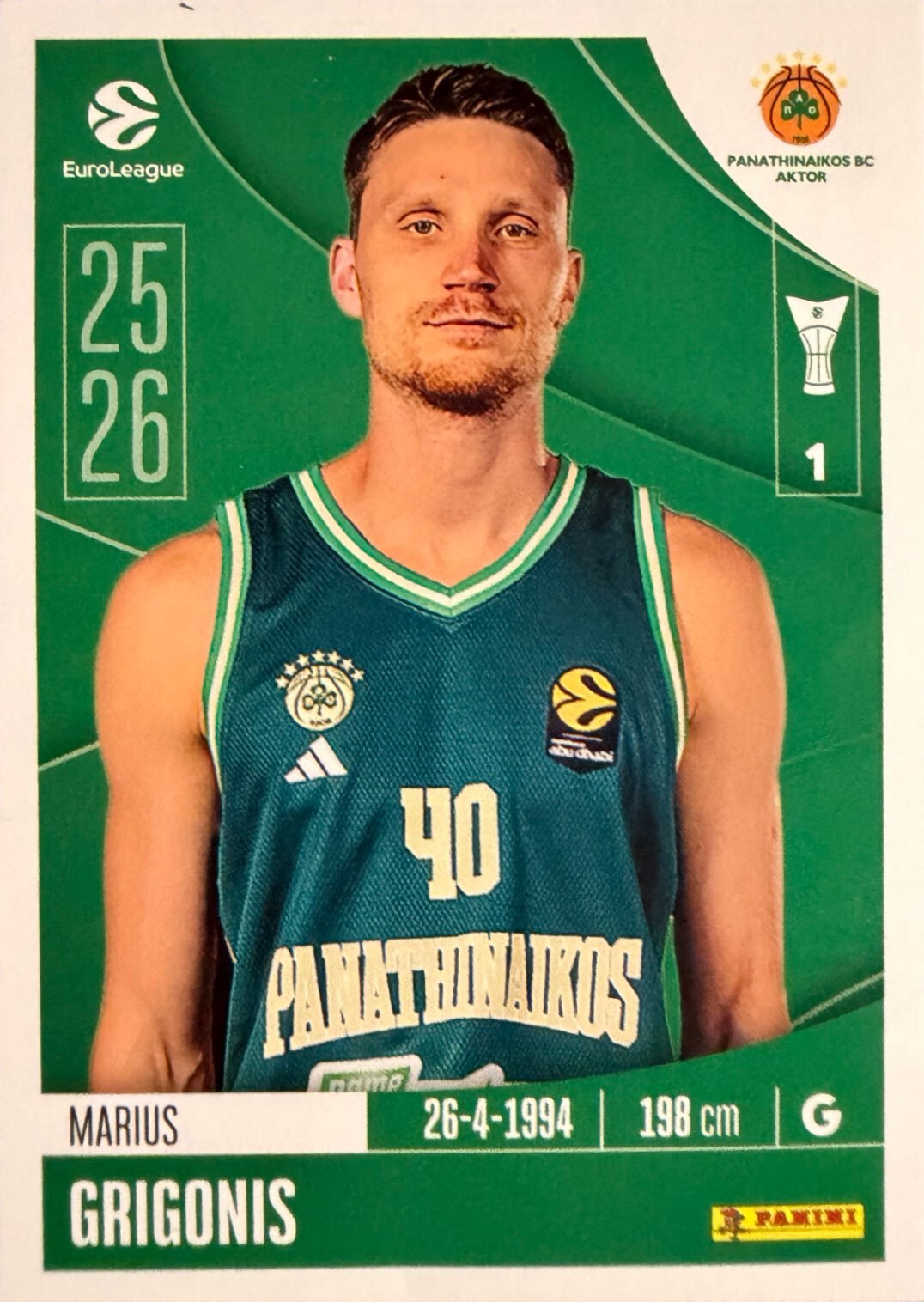 EuroLeague 2025/26 Panini - Scegli figurina da 231 a 448