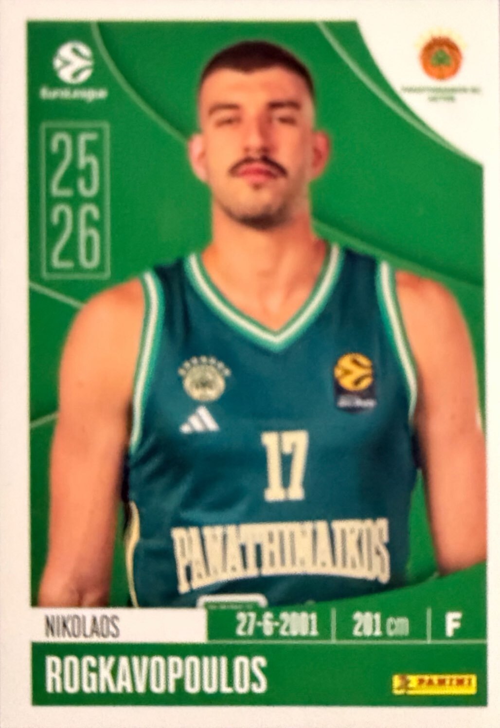 EuroLeague 2025/26 Panini - Scegli figurina da 231 a 448