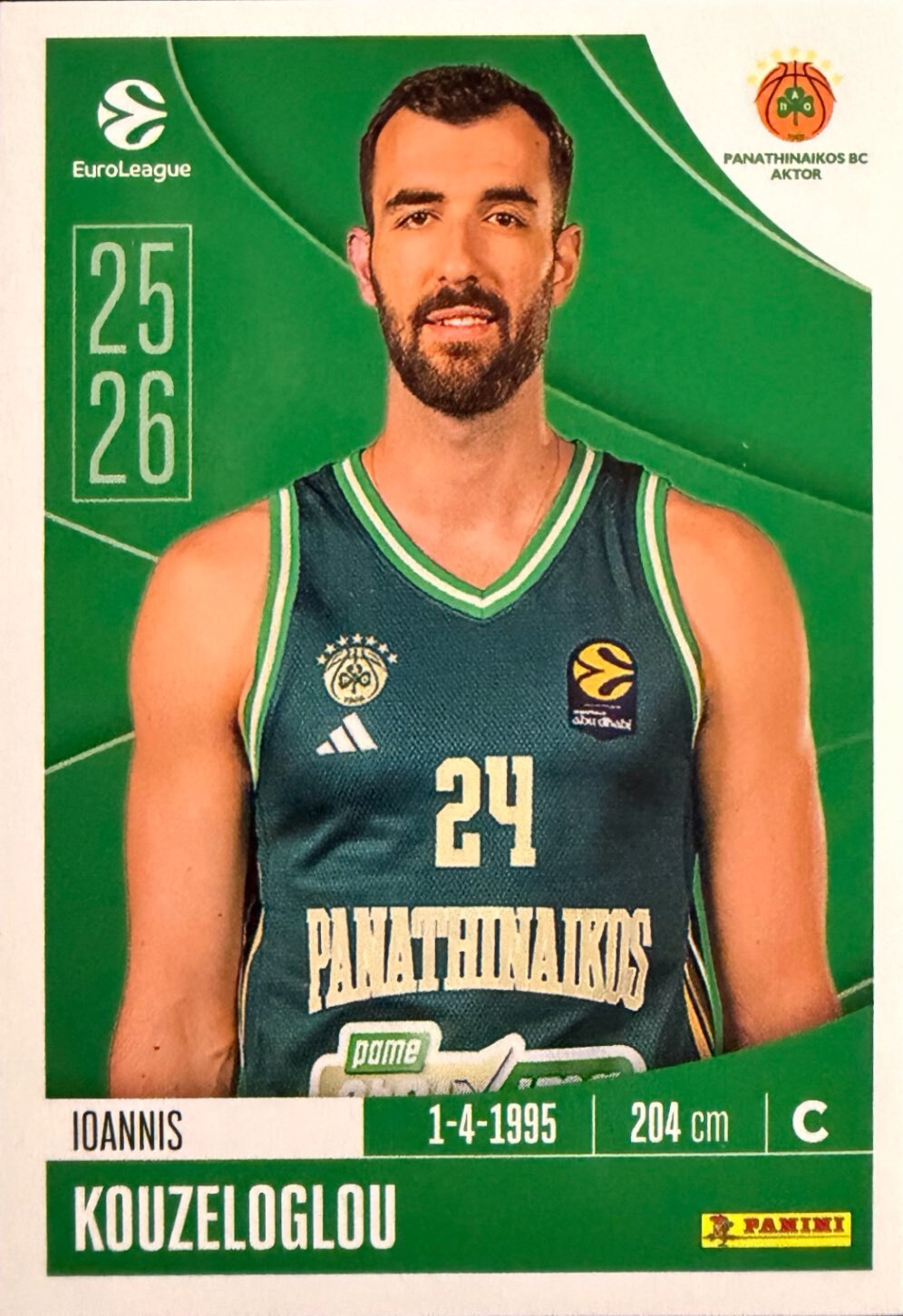 EuroLeague 2025/26 Panini - Scegli figurina da 231 a 448