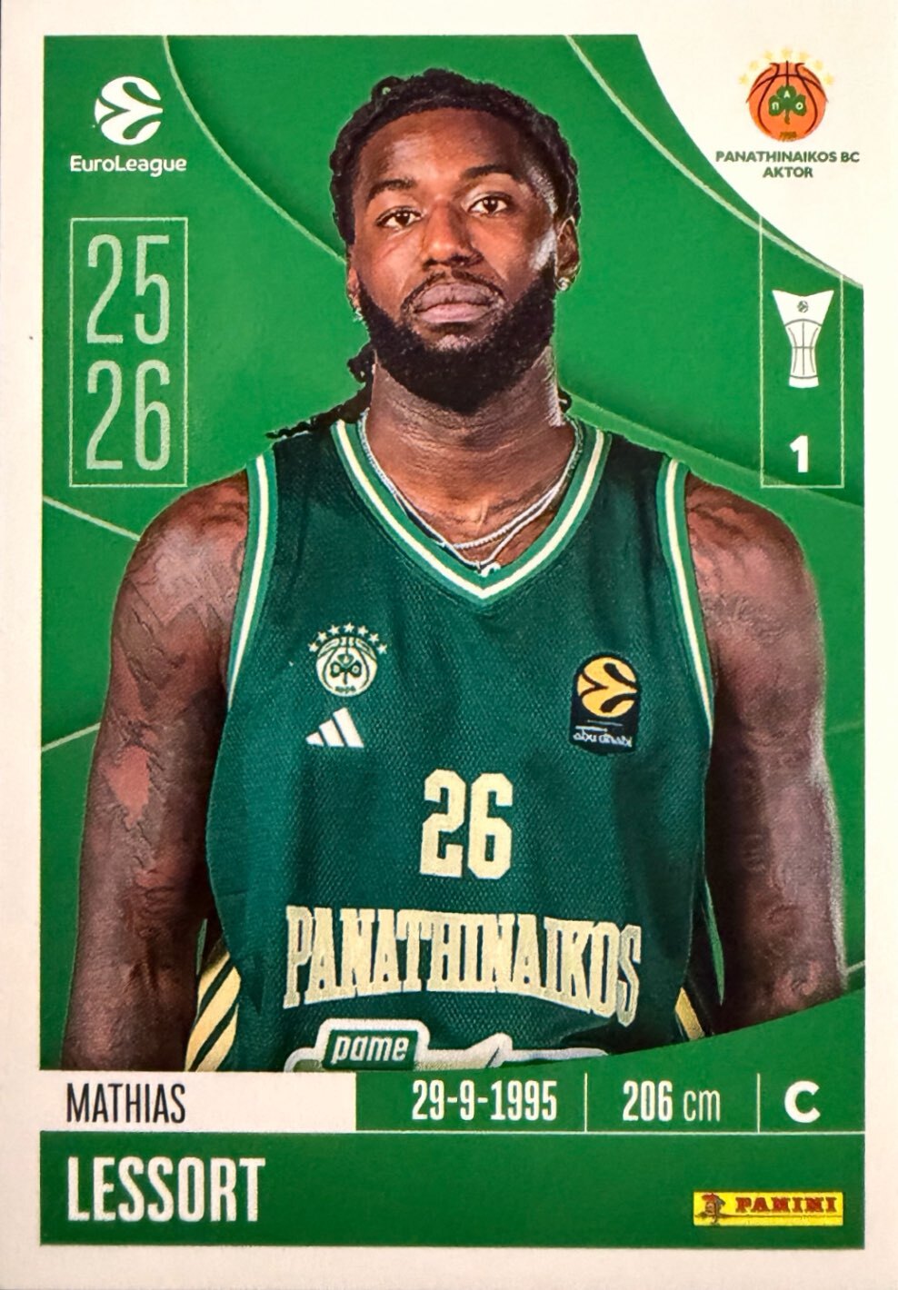 EuroLeague 2025/26 Panini - Scegli figurina da 231 a 448