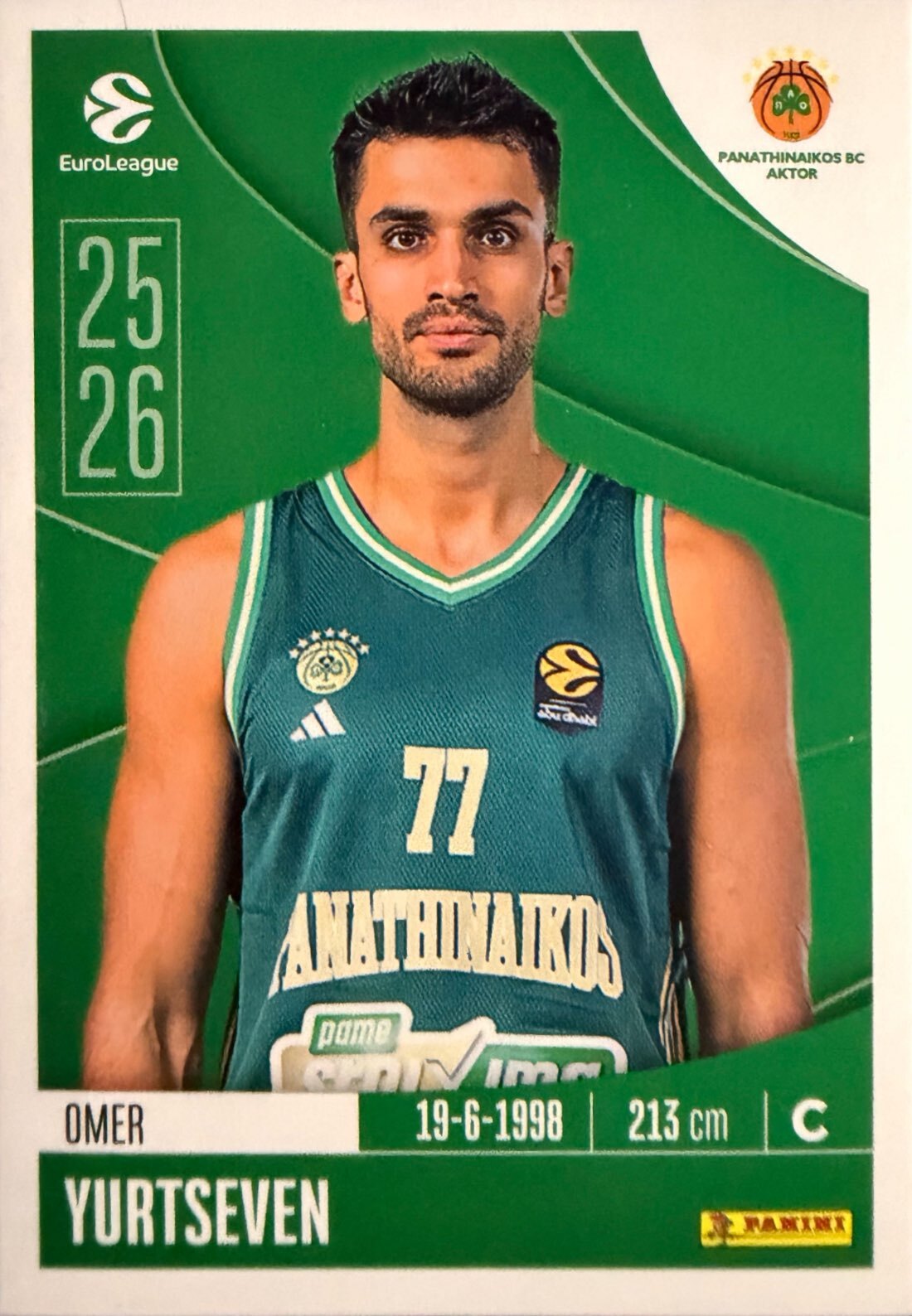 EuroLeague 2025/26 Panini - Scegli figurina da 231 a 448